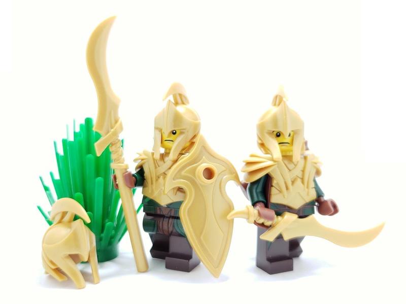 Brickwarriors ─精靈裝備全套組 金色  第三方武器盔甲 樂高LEGO人偶專用