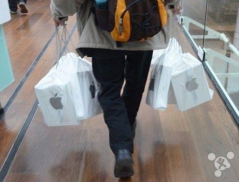 APPLE 蘋果 塑膠袋 購物袋 41X47cm iPhone MacBook