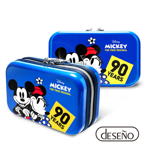加賀皮件 Deseno Disney 迪士尼 米奇系列 90週年限量紀念 收納盥洗包 化妝包 航空硬殼包 201 甜蜜藍