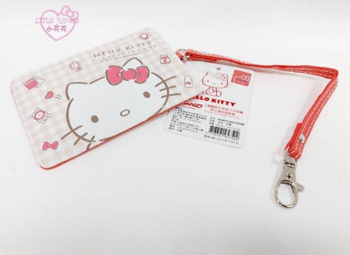 ♥小花花日本精品♥Hello Kitty 閃亮皮質證件套附提繩~3