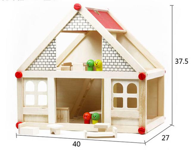 【晴晴百寶盒】我的小別墅 木製DIY房屋模型 別墅城堡屋辦家家酒 親子互動 益智遊戲玩具 禮物禮品 CP值高 P067