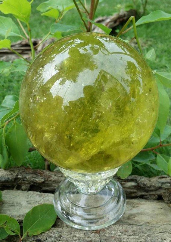 天然黃水晶球 1219公克 直徑93mm 超漂亮 精品級