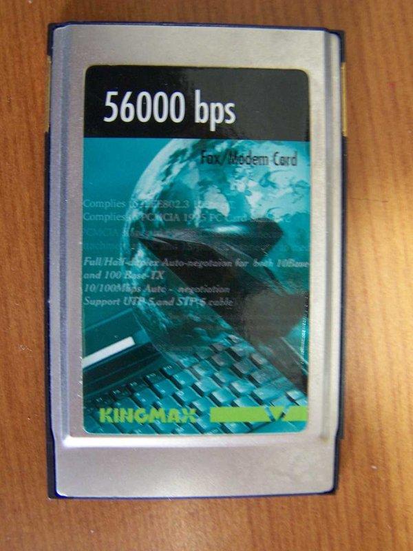 KINGMAX筆記型電腦專用 56K數據卡(PCMCIA介面)
