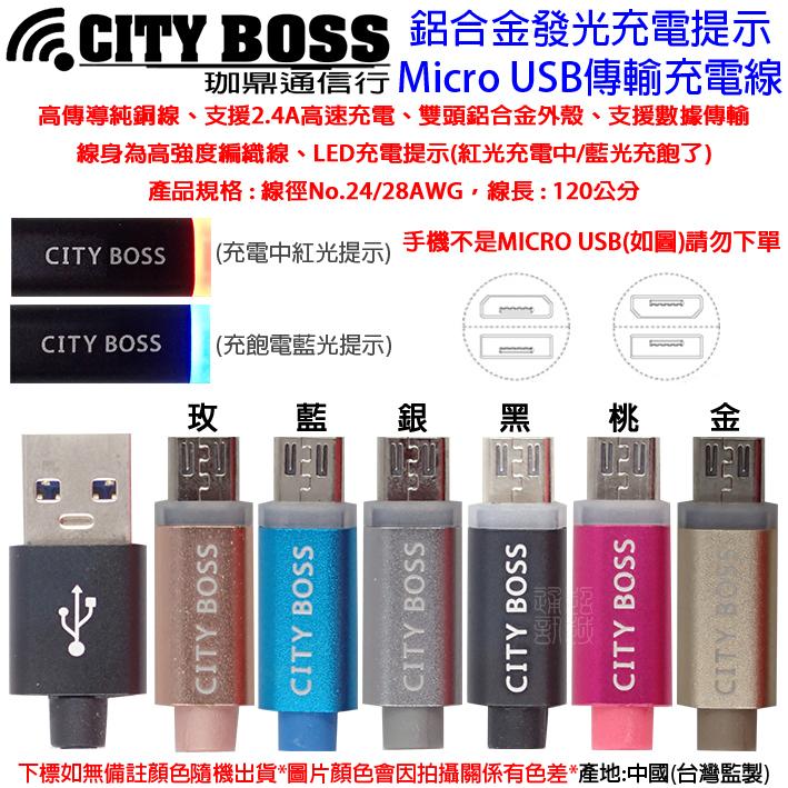 CITY BOSS HTC One E8 dual E9 M7 M9 M9S 傳輸線 CB 安卓發光提示 長線