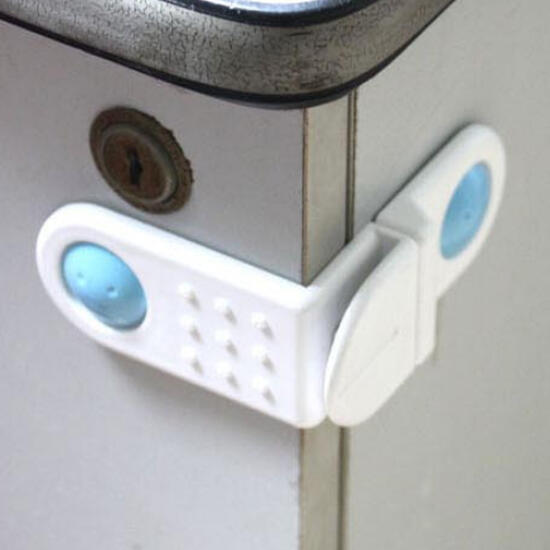 鎖扣 安全鎖 防夾 保護 直角 夾手 兒童 防護 冰箱 櫥櫃 櫃門抽屜安全鎖(兩入)【N076】生活職人