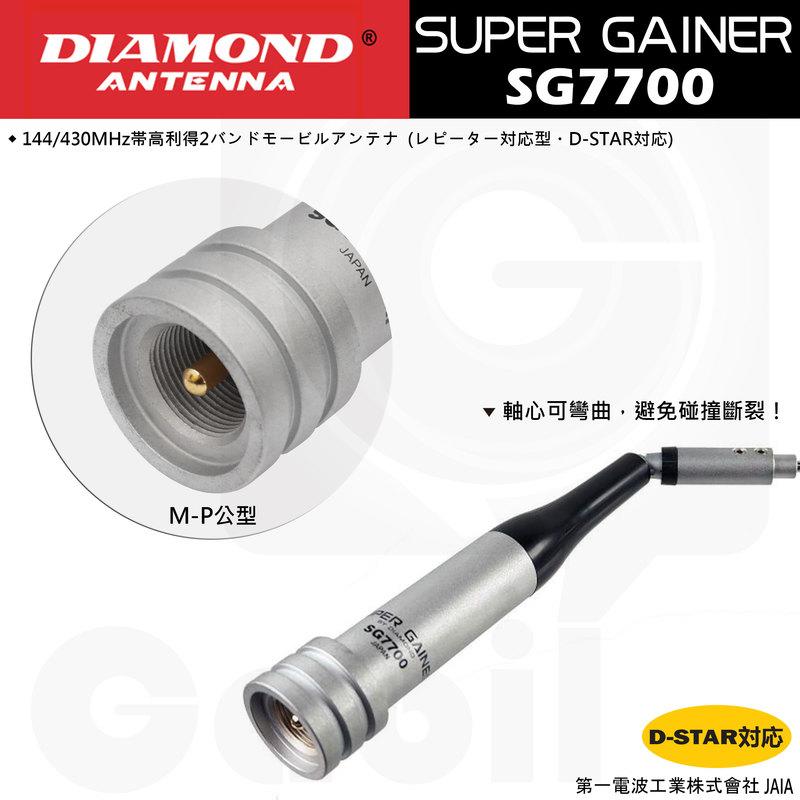 SG7700 ダイヤモンド おぞましい 144/430MHz帯高利得2バンドモービルアンテナ（レピーター対応型）（D-