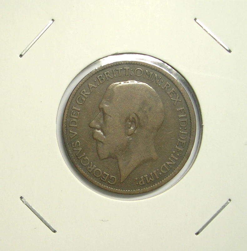 英國 1925 GEORGIVS V - 1/2 P 銅幣-152