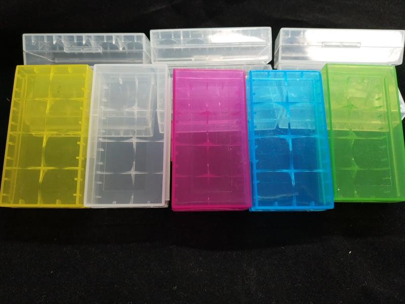 ～*倪倪的家*～18650電池透明彩色盒 收納盒 保護盒