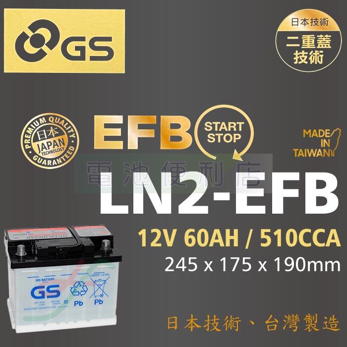 [電池便利店]GS 統力 LN2 EFB KICKS / JUKE / NEW SENTRANISSAN 原廠電池