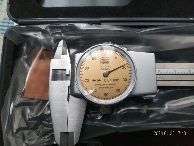 瑞士TESA附錶卡尺 150mmx0.01 專業維修 附表卡尺 槓桿表