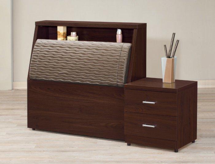 【DH】商品貨號BC53-2商品名稱《莉潔》3.5尺胡桃色皮面床箱(圖一)不含床頭櫃。備有5尺/白色系/床底/另計。特價