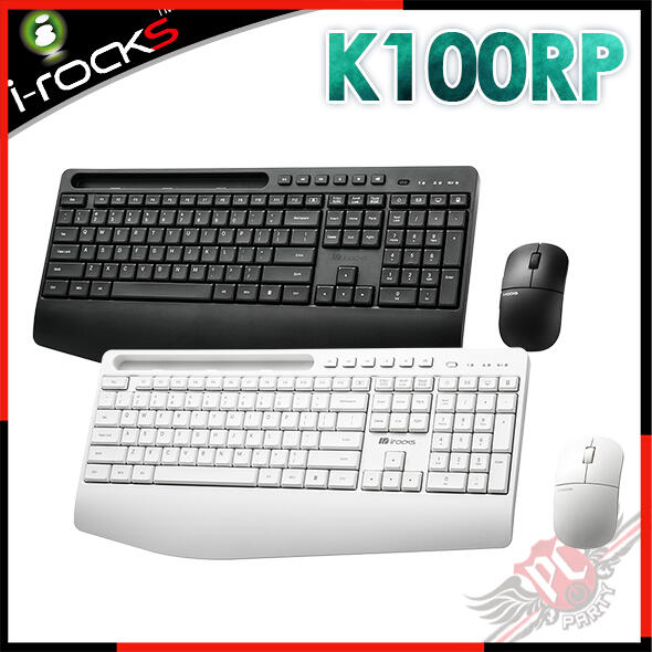 [ PC PARTY ] IROCKS K100RP無線靜音鍵盤滑鼠組