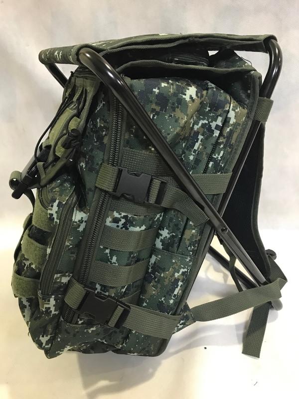 可開發票！最新款鋁合金管國軍數位迷彩板凳背包 戰術背包 登山背包 後背包