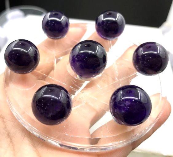 『晶鑽水晶』紫水晶七星陣/盤＊17x20mm直徑8公分~開發智慧.平穩思緒~烏拉圭紫