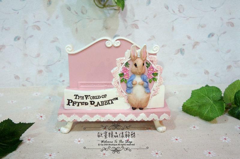 ~＊歐室精品傢飾館＊~Peter Rabbit 彼得兔/比得兔蕾絲名片座-粉~新款上市~