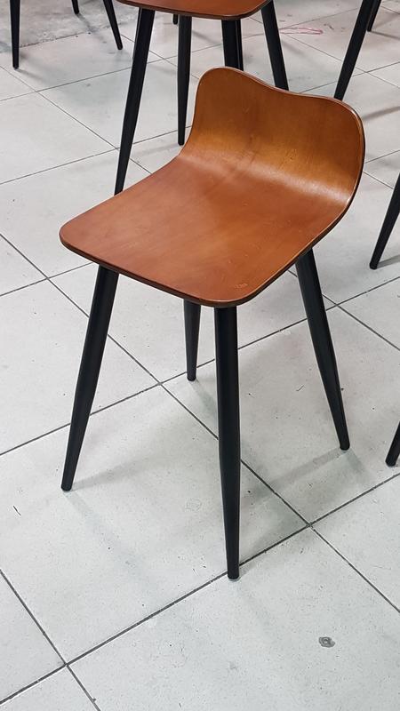 [台中餐桌椅製造] 曲木低背板凳 [柚木色]