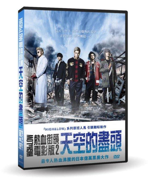 台聖出品 – HiGH & LOW熱血街頭電影版2：天空的盡頭 DVD – 由岩田剛典主演 – 全新正版