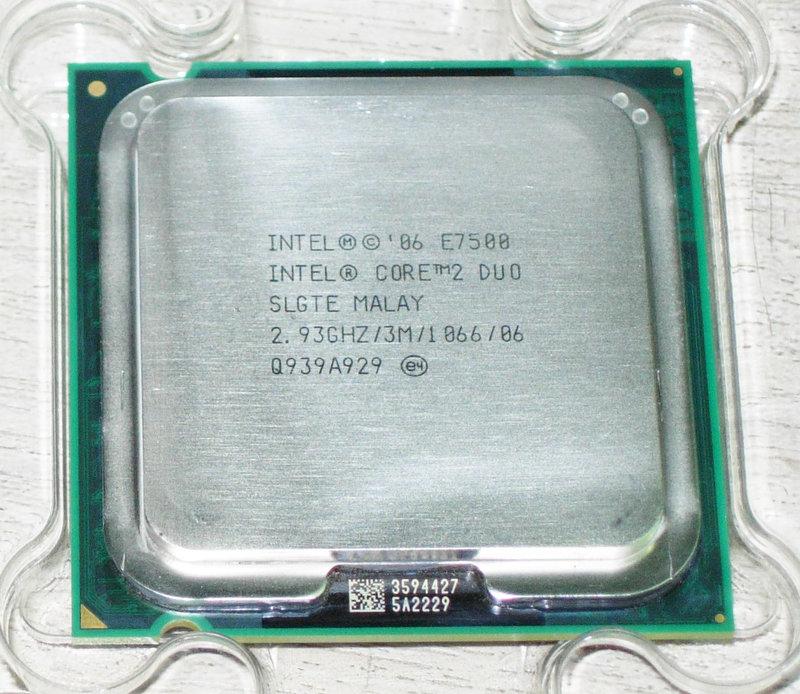 【大媽電腦】Intel Core 2 Duo E7500 雙核心 CPU 2.93G 3M 1066 775腳位