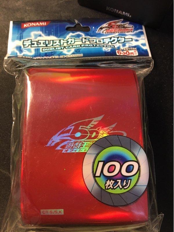 遊戲王 5DS 卡套 紅色亮面  第二層卡套 100張 (全新未拆絕版品)