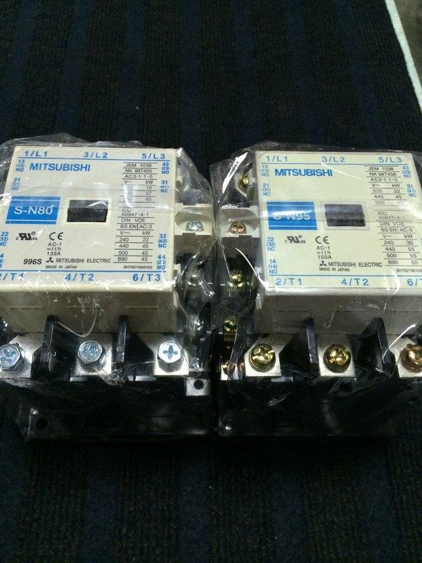 日本電料】MITSUBISHI三菱電磁接觸器S-N80 線圈200-220V (三菱電磁開關