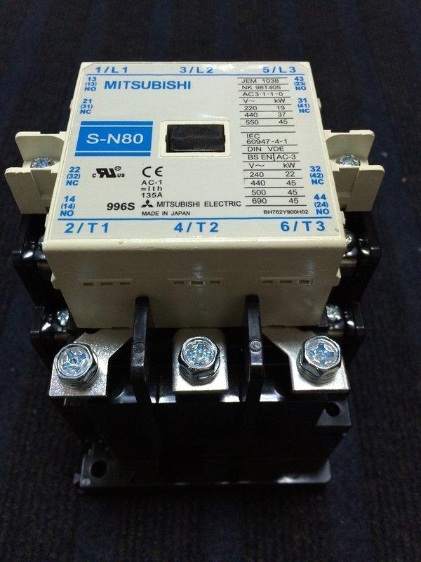 日本電料】MITSUBISHI三菱電磁接觸器S-N80 線圈200-220V (三菱電磁開關