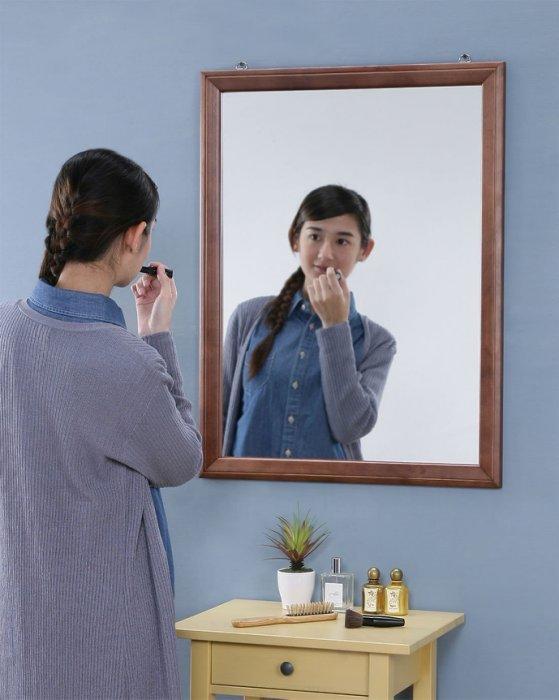 (3月促銷)80*60公分實木壁鏡掛鏡 穿衣鏡 全身鏡 化妝鏡【型號MR0860WA 】