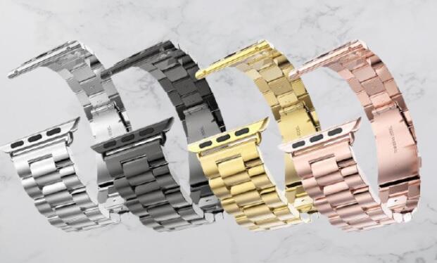 蘋果手錶不銹鋼 (錶帶+連接器) 手表 apple watch金屬錶帶 三株鋼帶 表帶42mm 清倉隨便賣