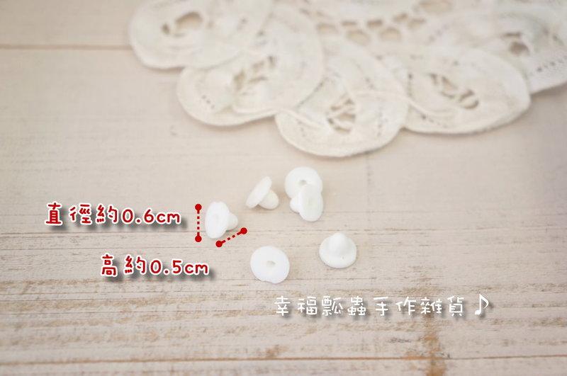 【幸福瓢蟲手作雜貨】新款#007798白色耳夾軟墊(20入)/軟墊片/手作材料DIY
