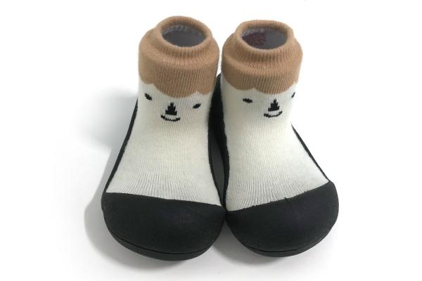 【貝比龍婦幼館】韓國 Attipas 快樂學步鞋 - 北極熊黑底 (XL) 公司貨