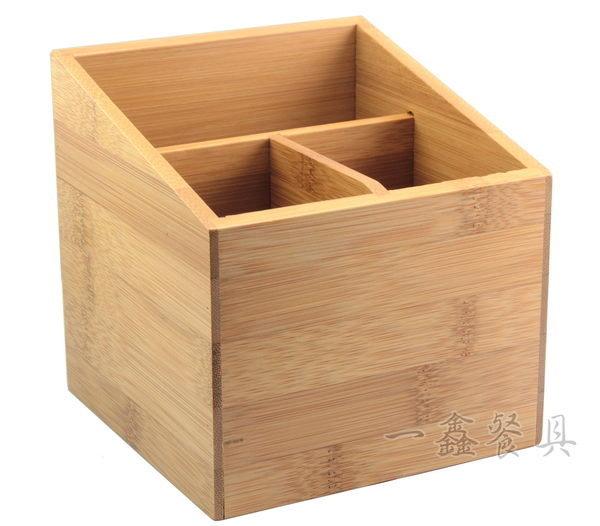 一鑫餐具【菊川本味斜邊3格置物筒 J61】桌上三格筷筒筷籠筷盒餐具筒