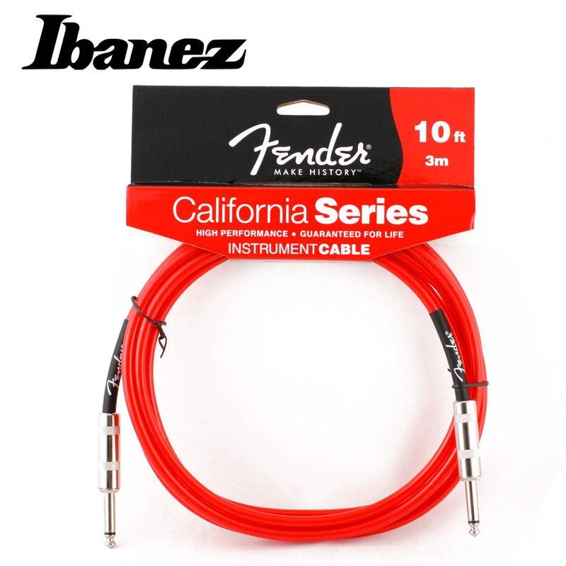 小叮噹的店-Fender California系列 10呎 紅色 導線 雙直頭 0990510009