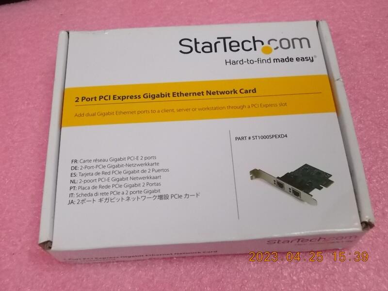 Startech Dual Port Gigabit PCI-Express 網路卡 ST1000SPEXD4 全新盒裝
