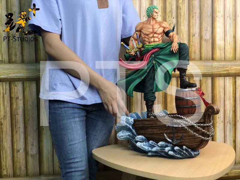 『胖虎館』現貨 PT 海賊王 珍藏系列 第一彈 乘風破浪喝好酒 索隆 GK 雕像 完成品