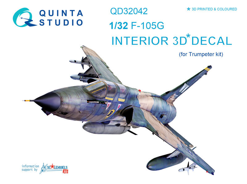 ㊣ Quinta Studio 1/32 F-105G 雷公攻擊機戰機 小號手 3D立體浮雕水貼 QD32042