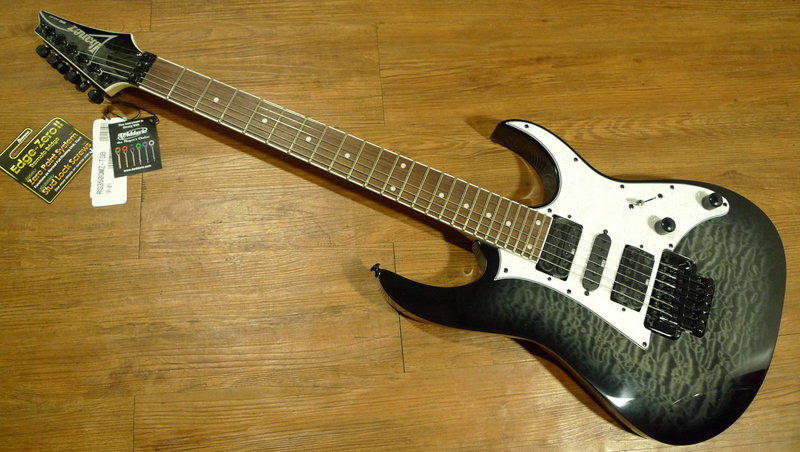 名曲堂樂器】全新Ibanez RG350QMZ-TGB 日本限定款雲紋楓木黑色大搖座電