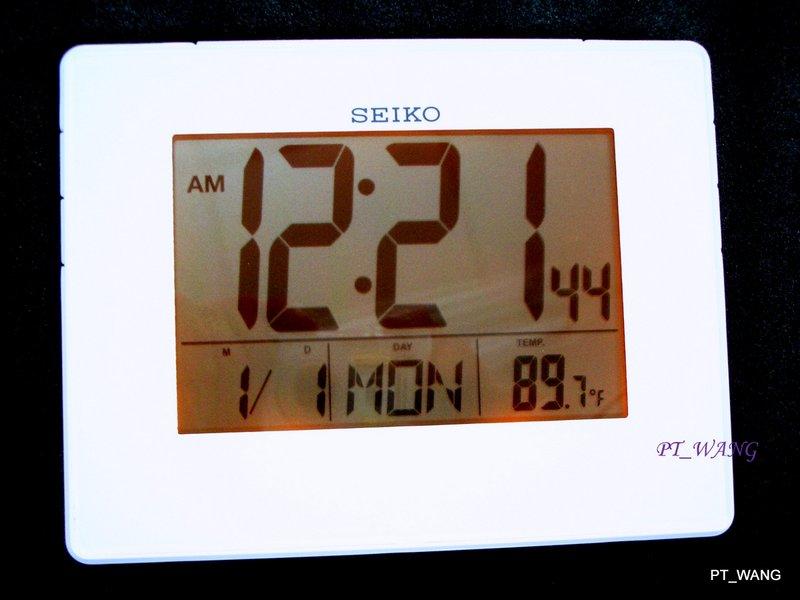《《 PT屏信時計 》》 日本 精工 SEIKO 漸強式鈴聲 數位多功能 桌鐘 時鐘 鬧鐘 QHL057W、QHL057