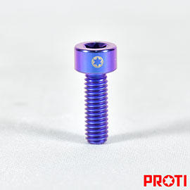 PROTI鈦合金螺絲 M4L12 圓柱頭 魔藍版 (M4L12-ST01)