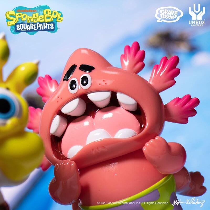 GRAPE BRAIN x Unbox Industries SPONGEBOB HELL'S CAT x PATRICK AXOLOTL  TRANSLUCENT Special Edition - The Toy Chronicle