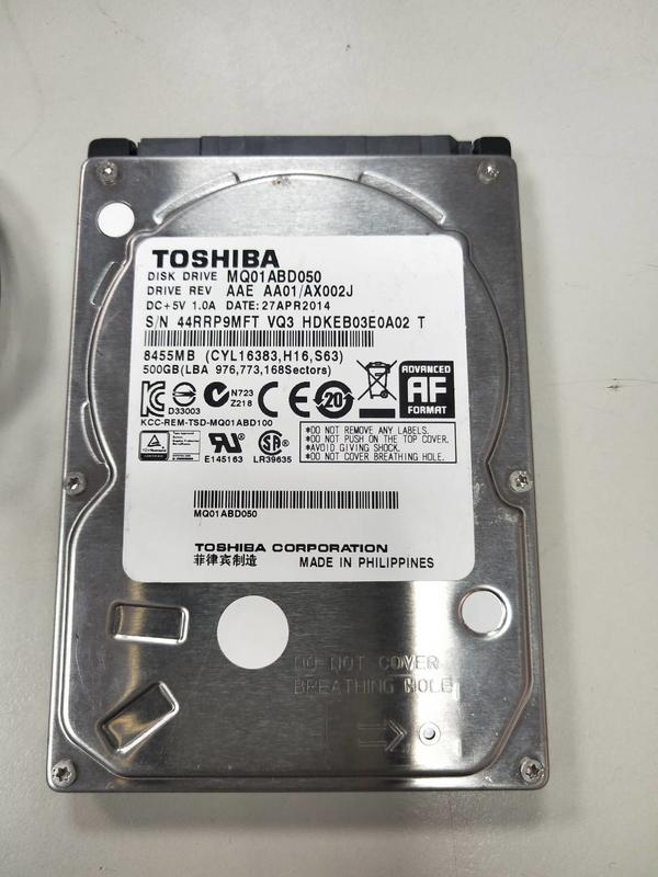 【光華維修中心】Toshiba 2.5吋 500G硬碟 (二手良品 保固七天) 現貨一個