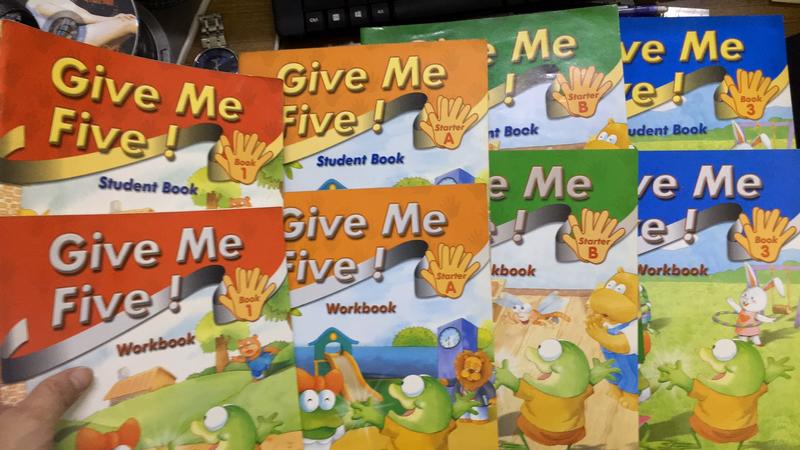 8本合售 Give Me Five! Book+workbook 1+ 3+starter A+B 敦煌 微劃記F126