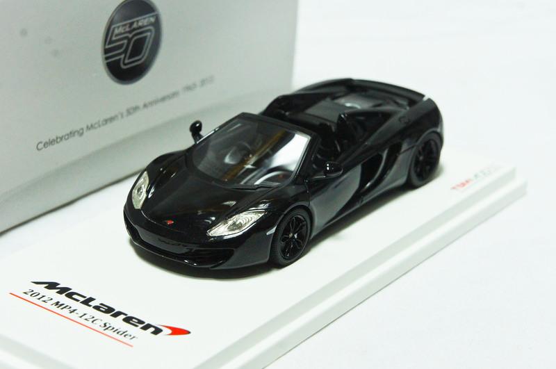 【特價現貨】樹脂 1:43 TSM McLaren MP4-12C Spider RHD 2013 黑色