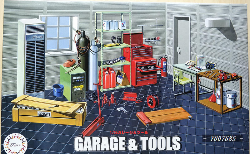 FUJIMI出品 車庫及工具模型(garage tools), 比例1/24