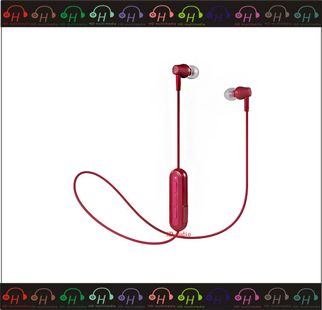 弘達影音多媒體  audio-technica ATH-CK150BT 藍芽耳道式耳機 紅色