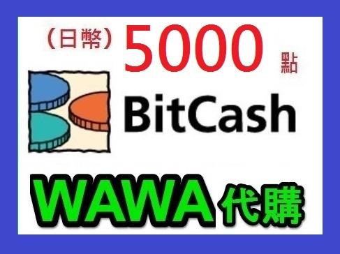 wawa日本點數 日本 Bitcash EX  5000點代購 超商繳費可 Bitcash EX  艦隊收藏 日本儲值卡