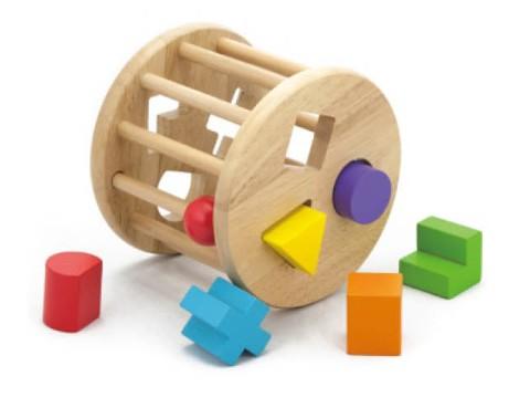 【圓柱體投入盒】教具、玩具、智能、建構、安全、專注、手眼協調
