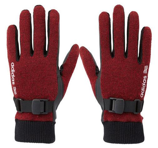 Adidas 男用冬季手套 ,紅