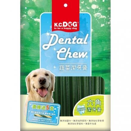 【K.C.DOG 開心狗】G31-3 蔬菜六角潔牙骨 300g(80020622