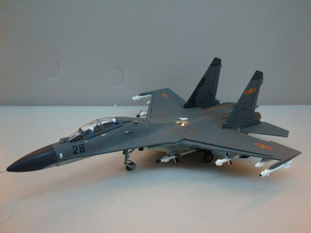 中共飛機模型~殲十一(雙座)~1/72金屬飛機