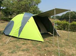 【SAMCAMP 噴火龍】超優品質㊣豪華6~8人雙門銀膠蒙古包帳篷(300型/外帳前庭設計)-外型類似LOGOS 300
