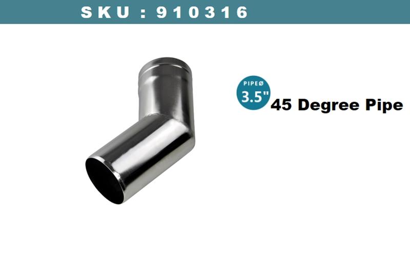 WINNERWELL SKU910316 45 Degree Pipe 3.5'' 45度彎管L號(3.5英吋管通用)